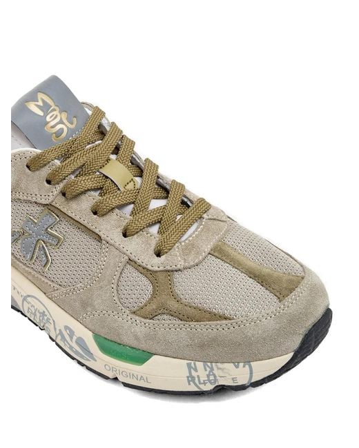 Premiata White Baskets À Logo Appliqué for men