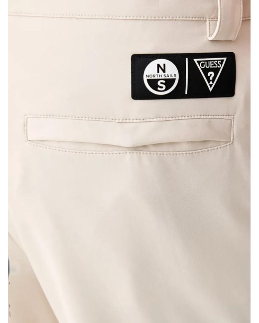 Guess Natural X North Sails Logo-Patch Cargo Pants for men