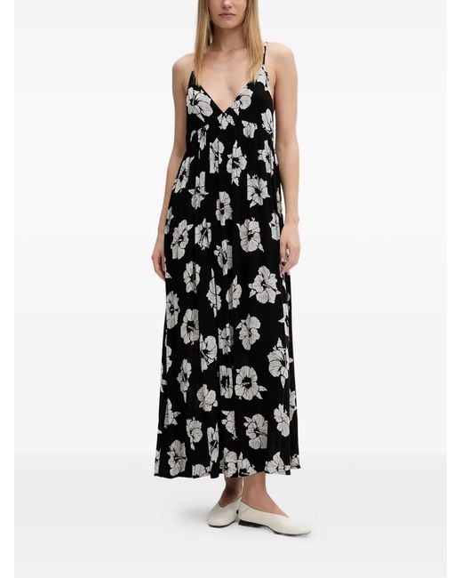 Rip Curl Black Party Pack Floral-Print Spaghetti-Strap Maxi Dress