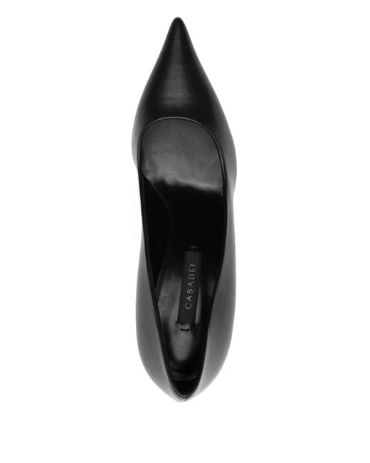 Casadei Black Superblade Leather Pumps