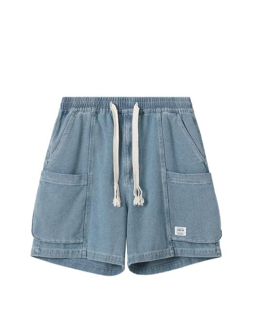 FIVE CM Blue Drawstring-Fatening Shorts for men