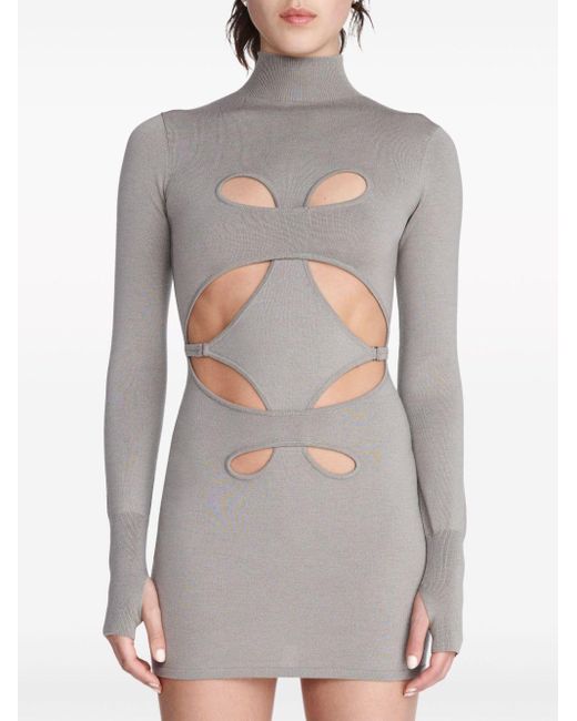 Dion Lee Mobius Loop Mini-jurk Met Uitgesneden Details in het Gray