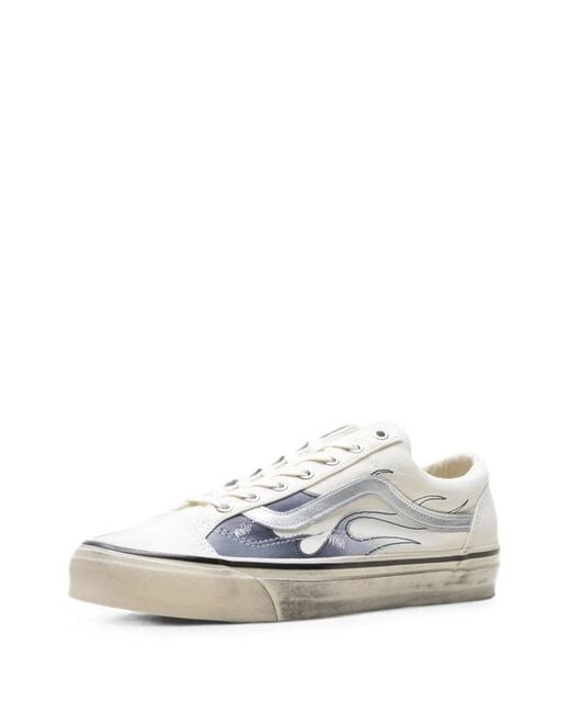 Vans White Premium Old Skool 36 Flames Lace-Up Sneakers for men