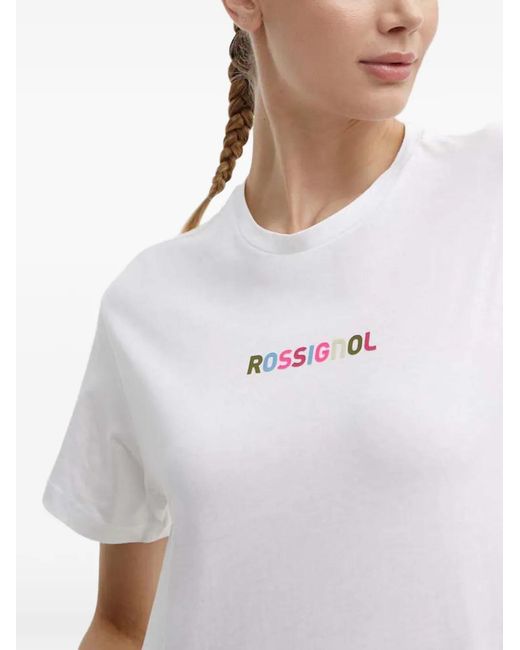 Rossignol White Logo-Print Short-Sleeve T-Shirt