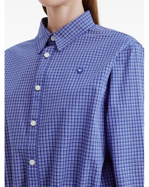 Chocoolate Blue Chemise En Coton À Carreaux