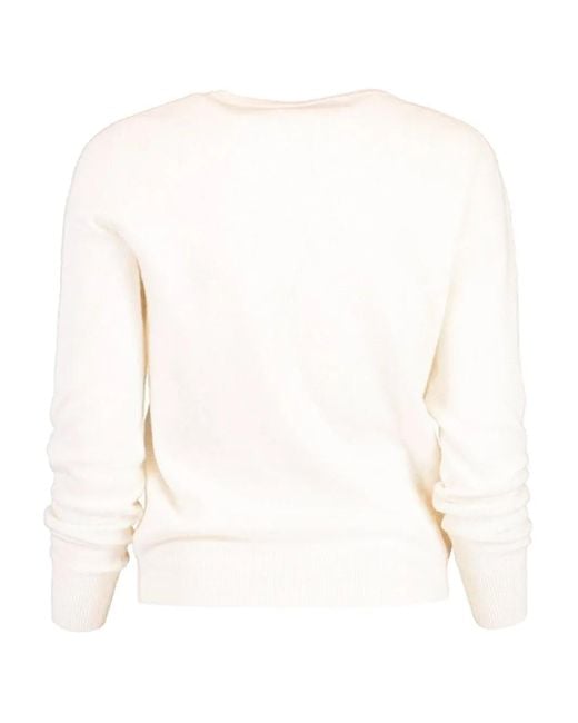 Lingua Franca White I Love Naples Embroidered Crew-Neck Sweater
