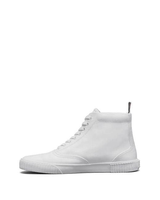 Thom Browne White Heritage Sneakers for men
