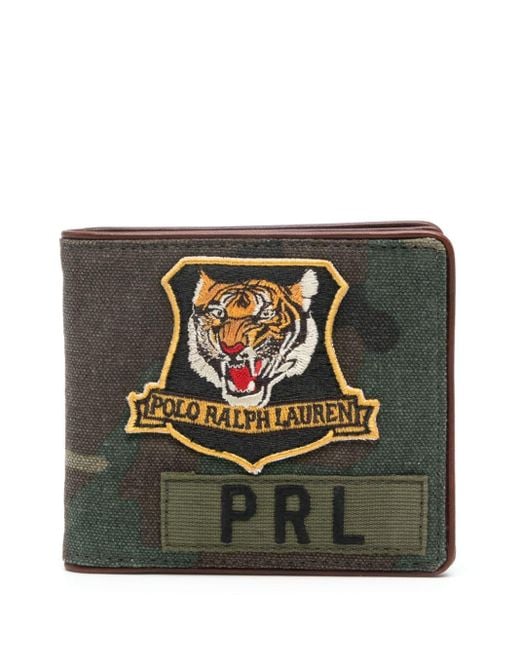 Polo Ralph Lauren Black Logo-patch Camouflage-print Wallet for men