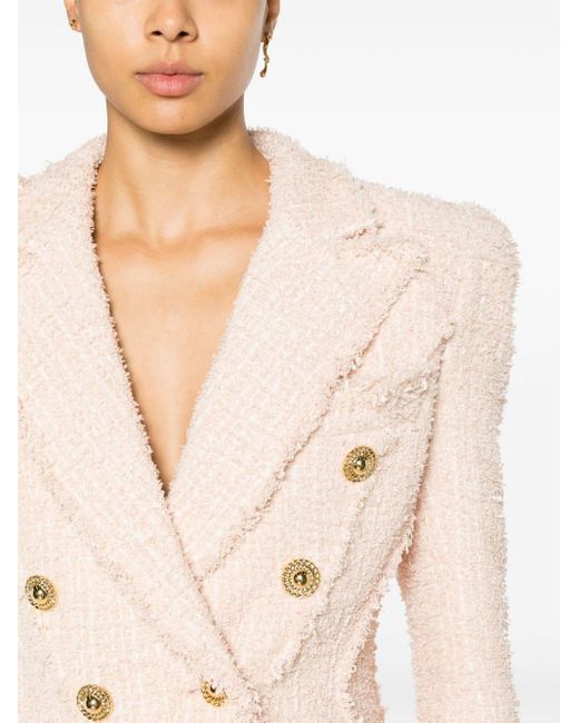 Balmain Natural Jolie Madame 8-Button Tweedjacke