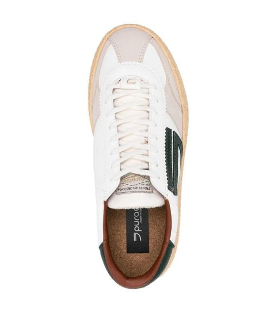 PURAAI Natural Faux-Leather Sneakers for men