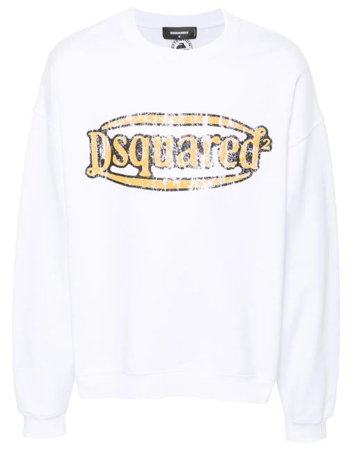 DSquared² Sweater Met Logoprint in het White voor heren