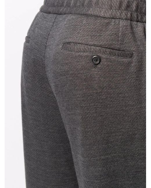 Ferragamo Blue Elasticated-Waistband Straight-Leg Trousers for men