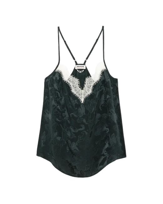 Zadig & Voltaire Black Cespa Jac Horses Camisole