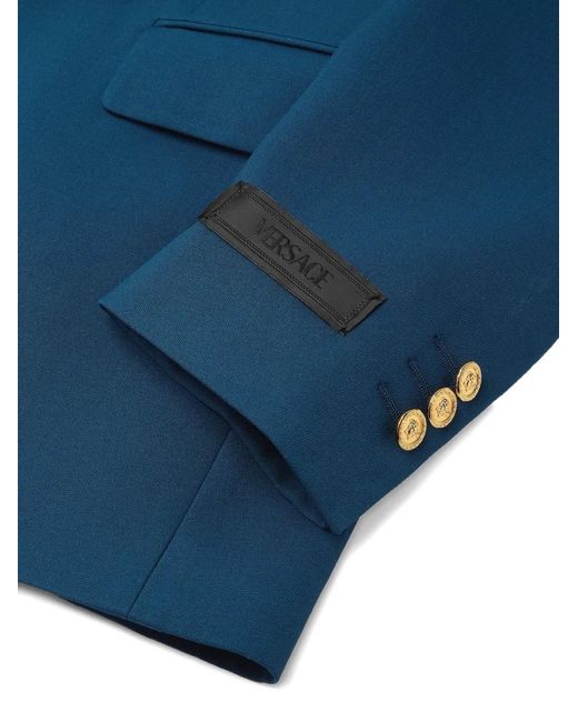 Versace Blazer Mit Logo-Patch in Blue für Herren