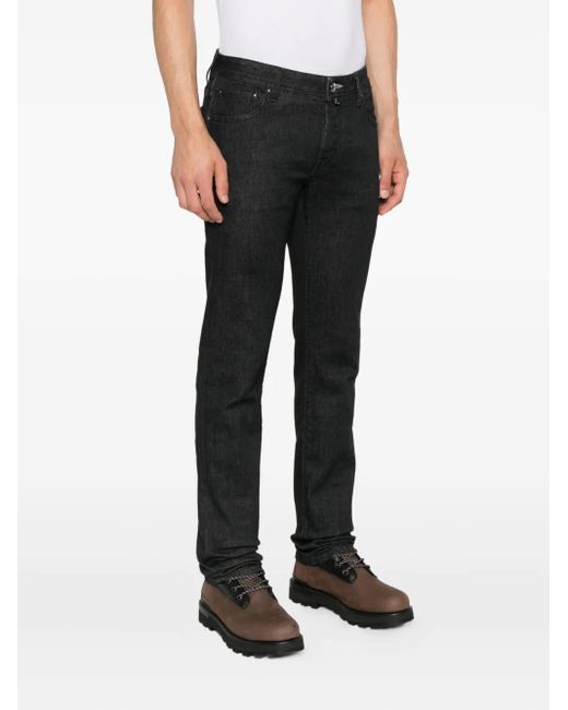 Jacob Cohen Black Dark-Wash Jeans for men