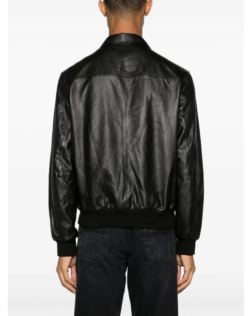 Zadig & Voltaire Black Mate Leather Jacket for men