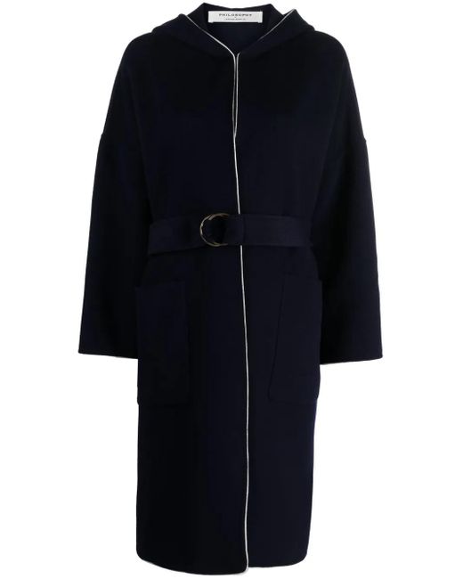 Philosophy Di Lorenzo Serafini Blue Mantel Mit Kapuze