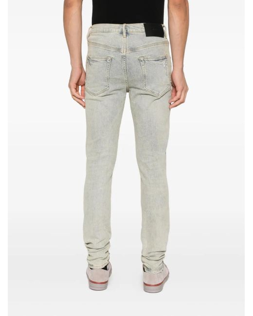 Purple Brand Gray P002 Distressed Jeans for men