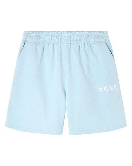 Versace Blue 1979 Re-edition Embroidered Track Shorts