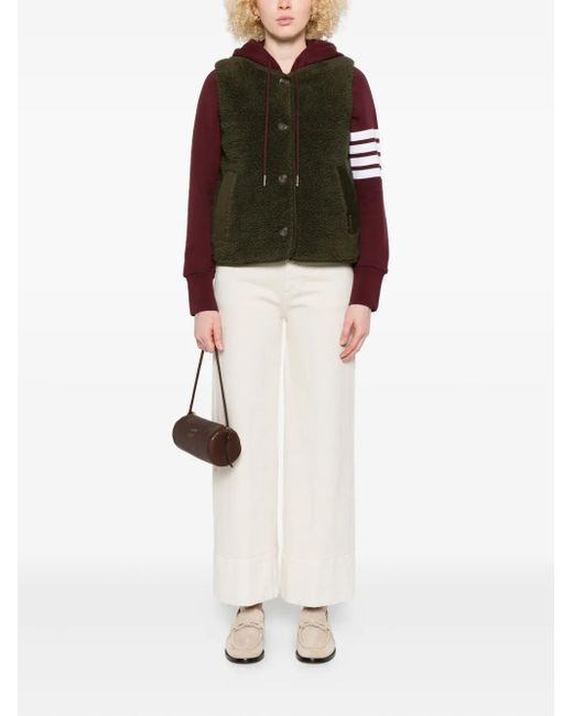 Barbour Green Fleece Buttoned Gilet