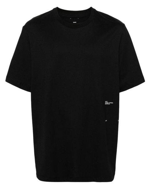 OAMC Black Photograph-print Cotton T-shirt for men