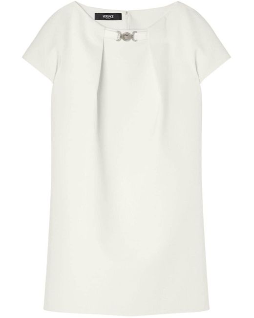 Versace White Medusa '95 Short-sleeve Mini Dress