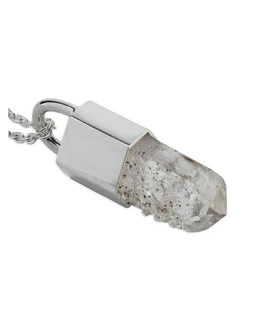 Parts Of 4 White Sterling Talisman Amethyst Necklace