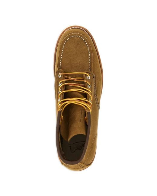 Red Wing Brown Contrasting Stitching Leather Boots for men