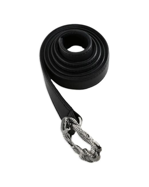 Enfants Riches Deprimes Black Large Snake-Buckle Leather Belt