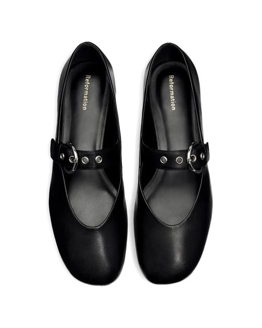Ballerine Bethany Con Fibbia Regolabile di Reformation in Black