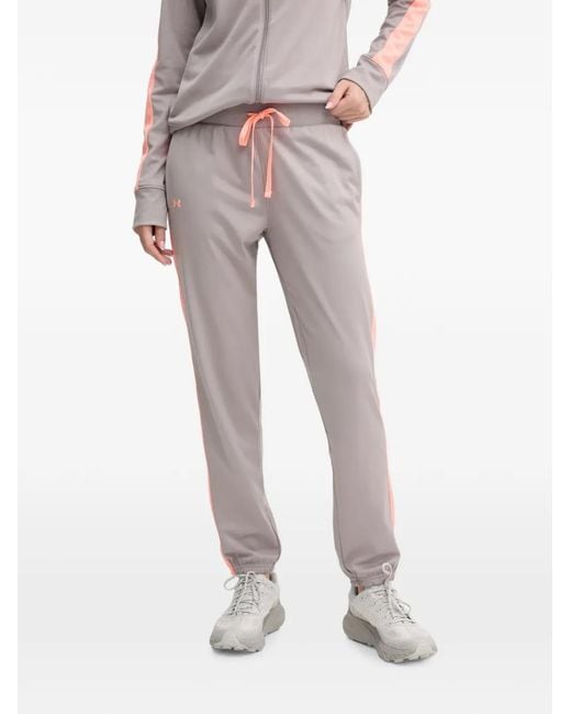 Under Armour Gray Stripe-Detail Tracksuit