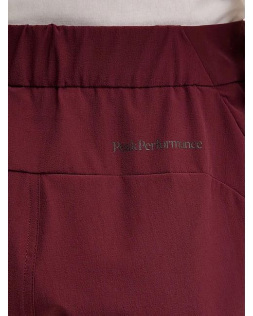 Peak Performance Red Vislight Elastic-waistband Curved-hem Shorts