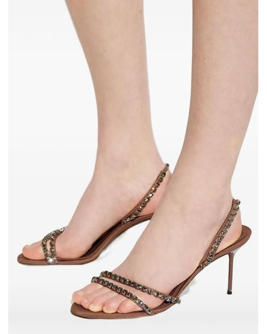 Paris Texas Brown Heeled Sandals 'Lidia'