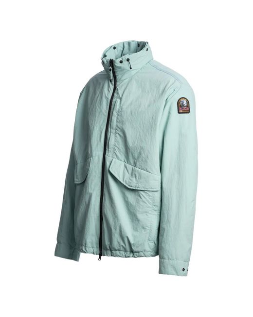 Parajumpers Blue Logo-Patch Jacket for men