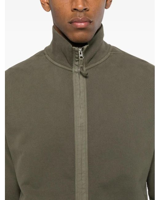 Stone Island Green Logo-Patch Sweatshirt for men