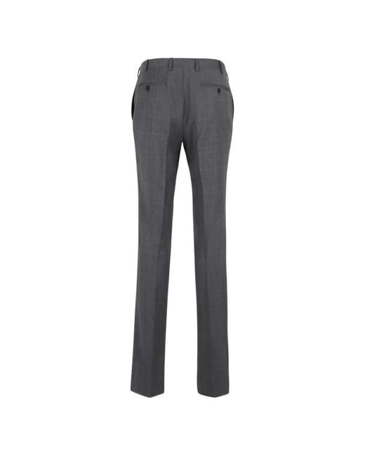 Canali Gray Check Button Suit for men