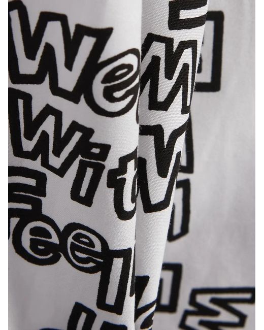Comme des Garçons White Printed Woven Shirt for men