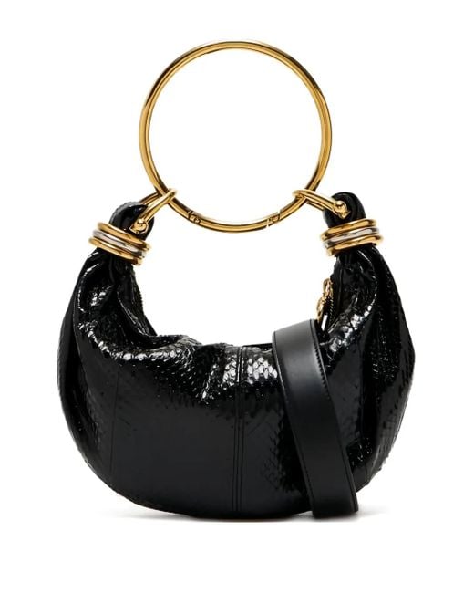 Chloé Black Puffärmel-Schultertasche Aus Leder