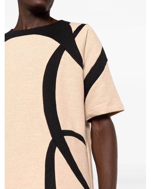 Amir Slama Black Panelled Cotton T-Shirt for men