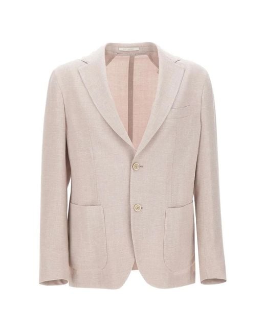 Eleventy Pink Single-Breasted Blazer for men