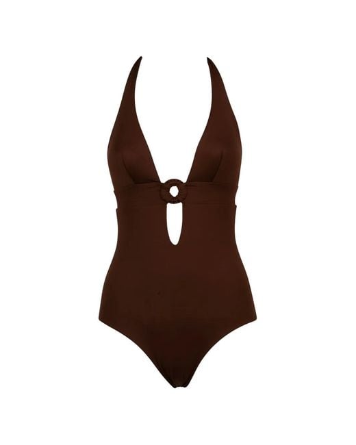 Fisico Brown Ring Swimsuit