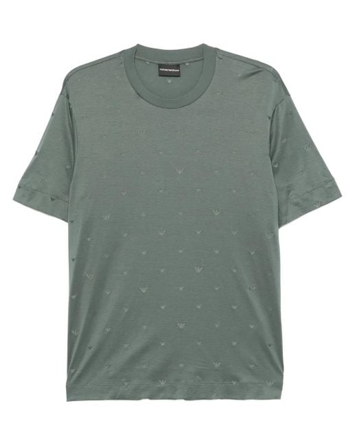 メンズ Emporio Armani ロゴ Tシャツ Green