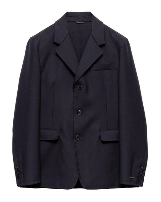 Prada Sakko Mit Fallendem Revers in Blue für Herren
