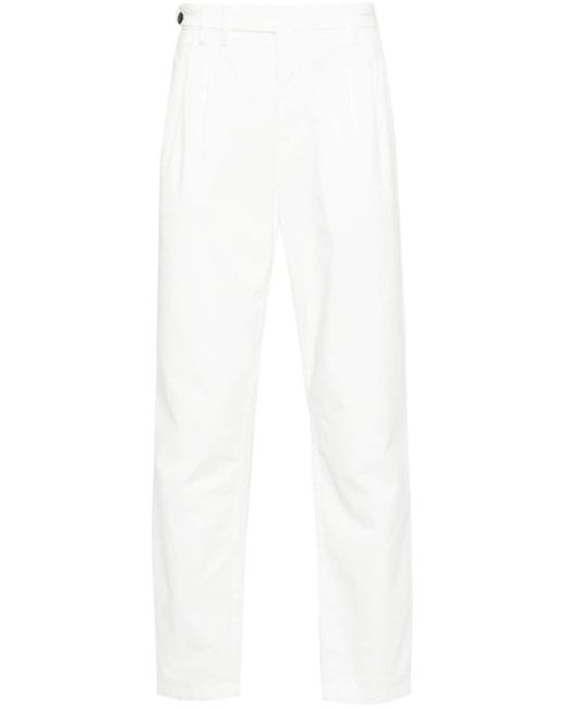 Pantalones ajustados de talle medio Eleventy de hombre de color White