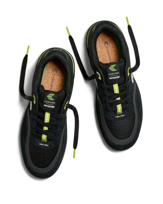 CARIUMA Black Uba Pro Panelled Lace-up Sneakers