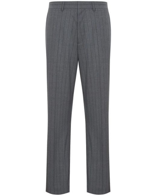 Moschino Gray Pinstripe Trousers for men