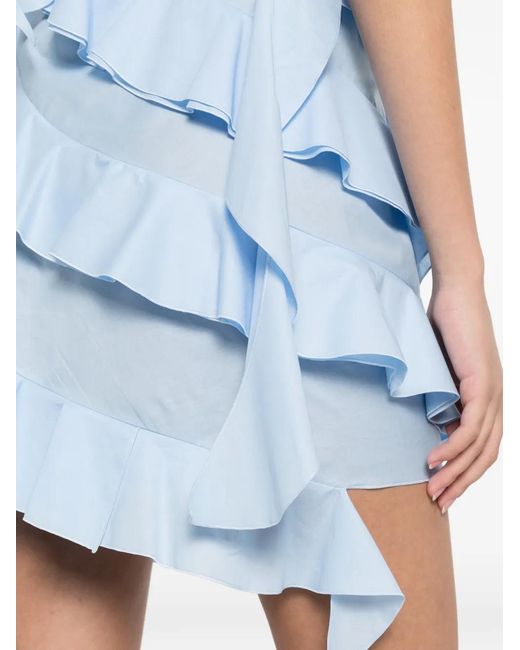 LES FILLES D'EVA Blue Ruffled Mini Dress