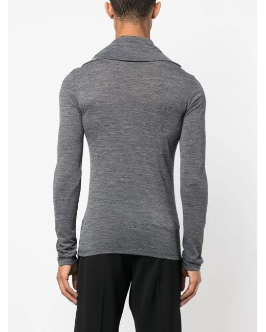 Jil Sander Meliertes T-Shirt Mit Logo-Print in Gray für Herren
