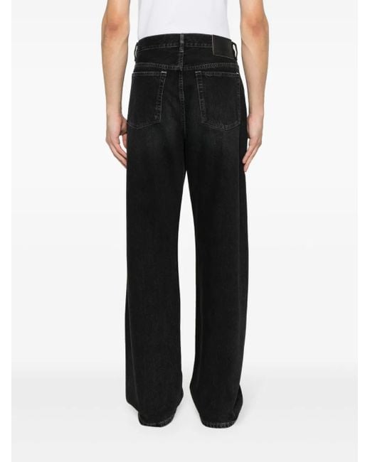 メンズ Acne ミッドライズ ワイドジーンズ Black