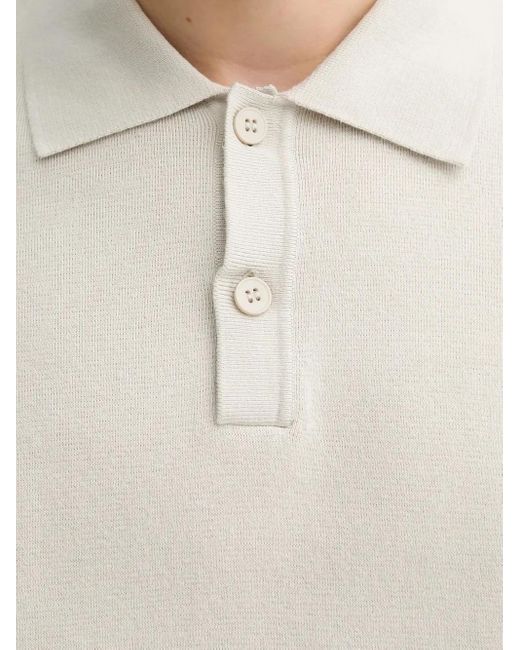 Samsøe & Samsøe White Sanino Polo-Neck Knitted Sweater for men